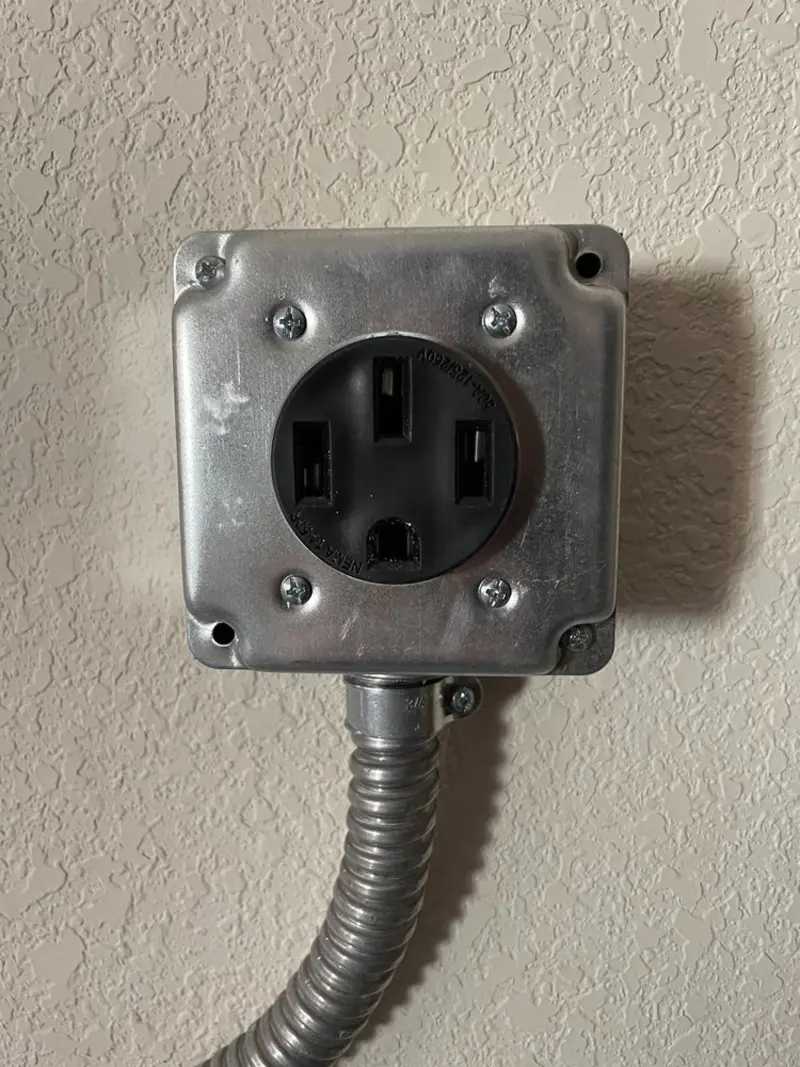 NEMA 14-50 outlet installed for Electrical Panel Upgrade in Jemison